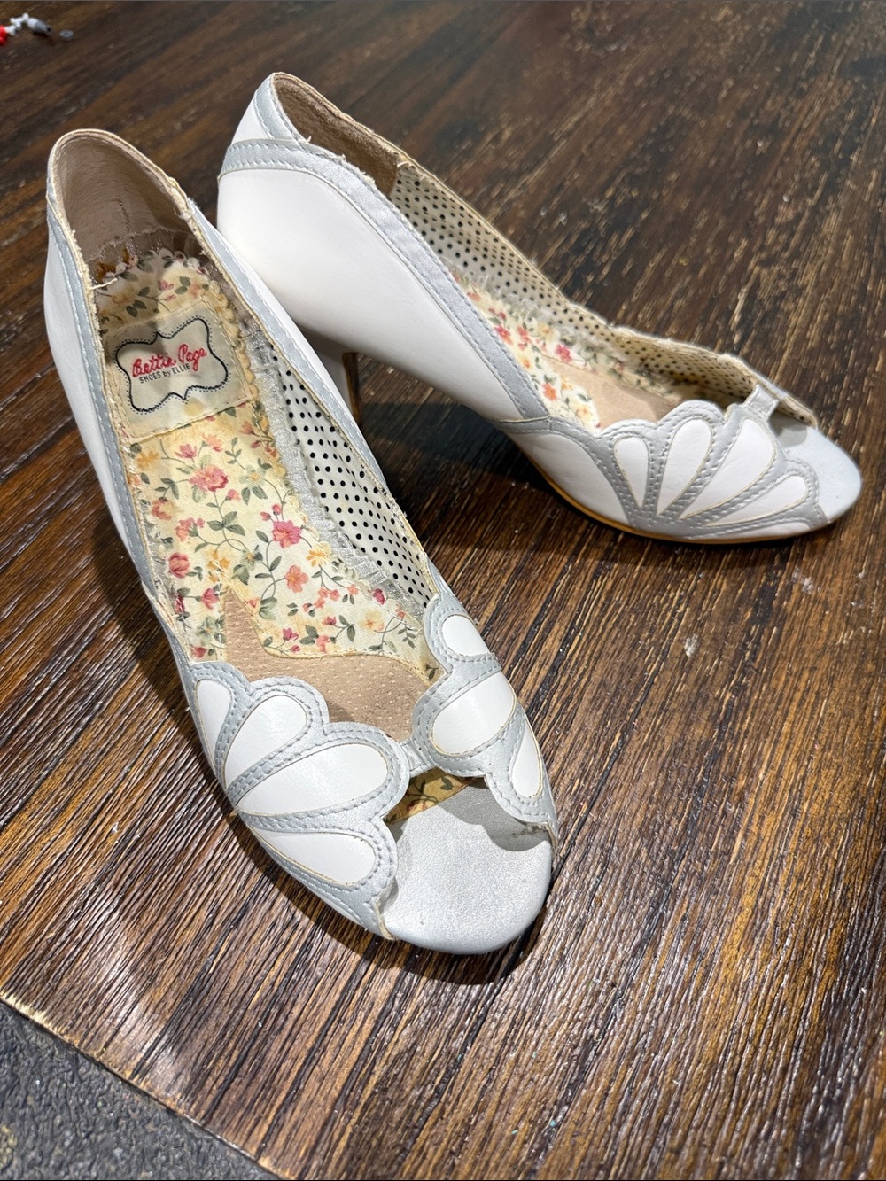 Elegant White and Silver Heels